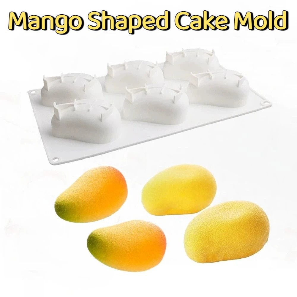 Candle Making Things - 6 Cavity Mango Shaped Cake Mold