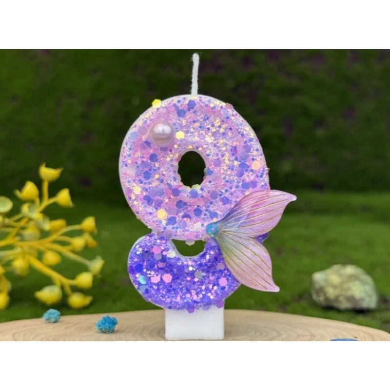 Glitter Purple Gradient Mermai - Candle Making Things review and price