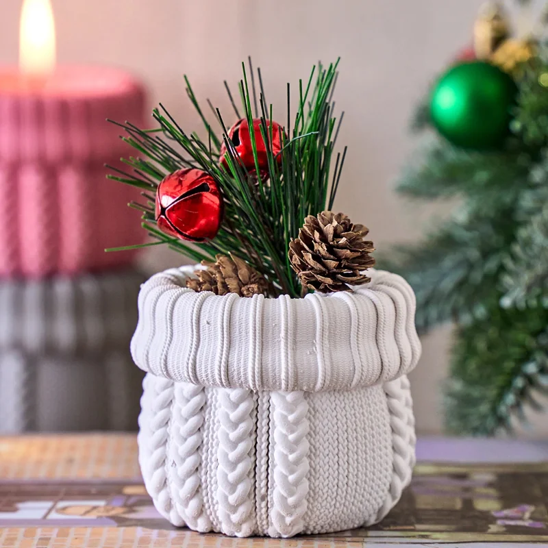 Knitted Yarn Candle Jar Silico - Candle Making Yarn review and price