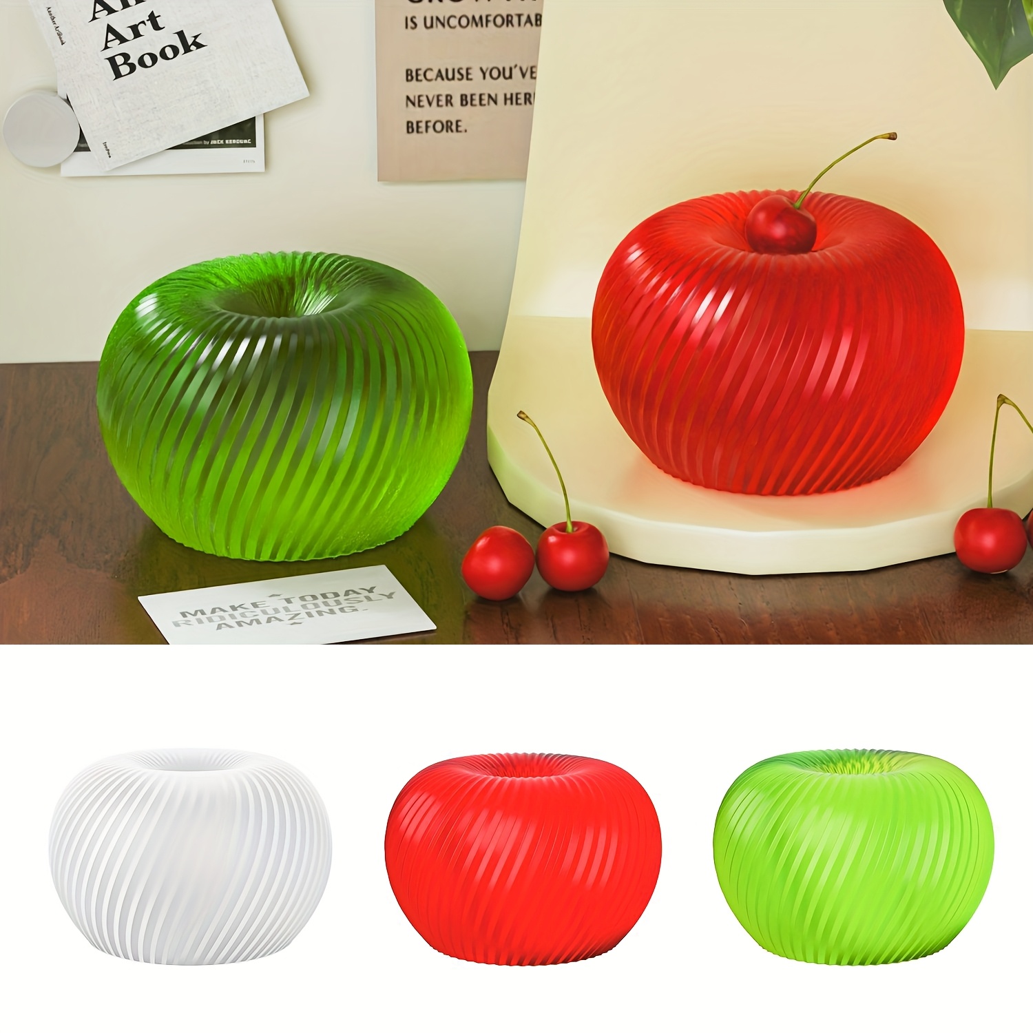 A trendy red apple silicone mo - Candle Making Things review and price